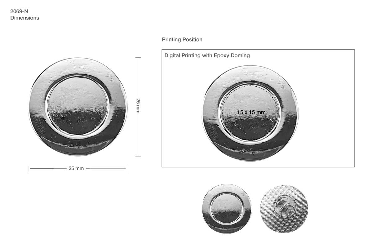 Print Details Round Logo Badges